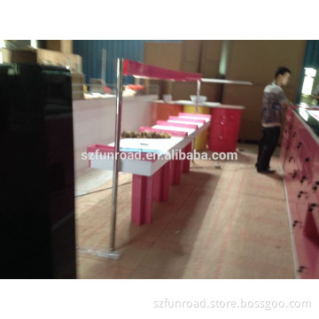 Pure Pink Nail Table manicure tables with acrylic sink
